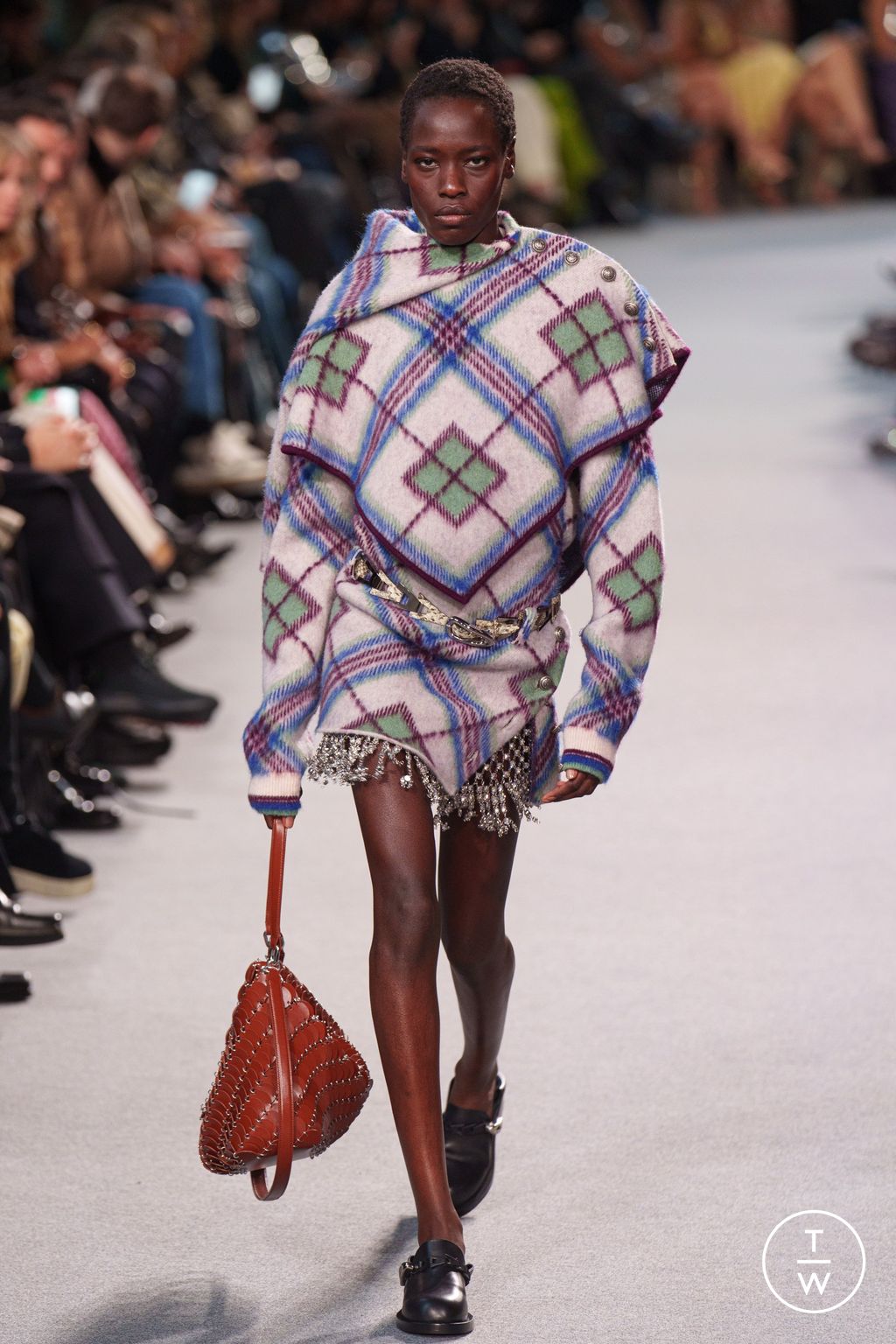 Fashion Week Paris Fall/Winter 2024 look 10 de la collection Rabanne womenswear