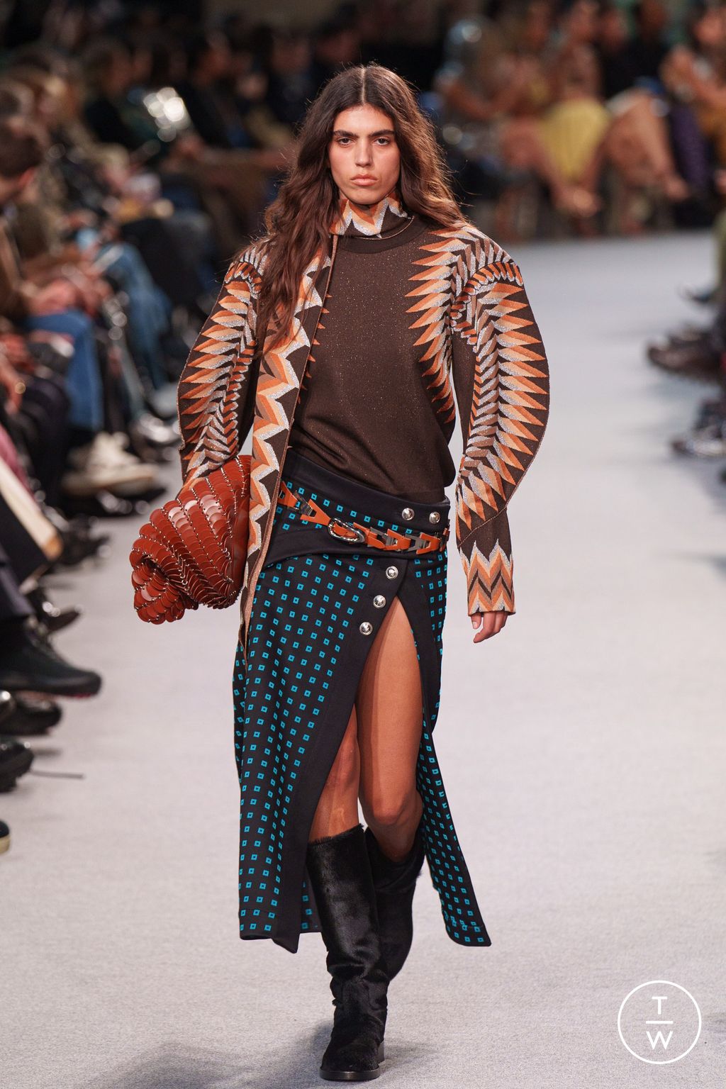 Fashion Week Paris Fall/Winter 2024 look 21 de la collection Rabanne womenswear