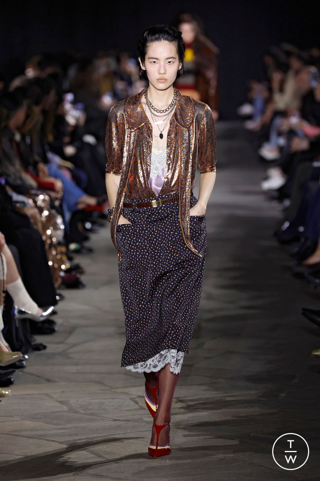 Fashion Week Paris Fall/Winter 2026 look 17 de la collection Rabanne womenswear