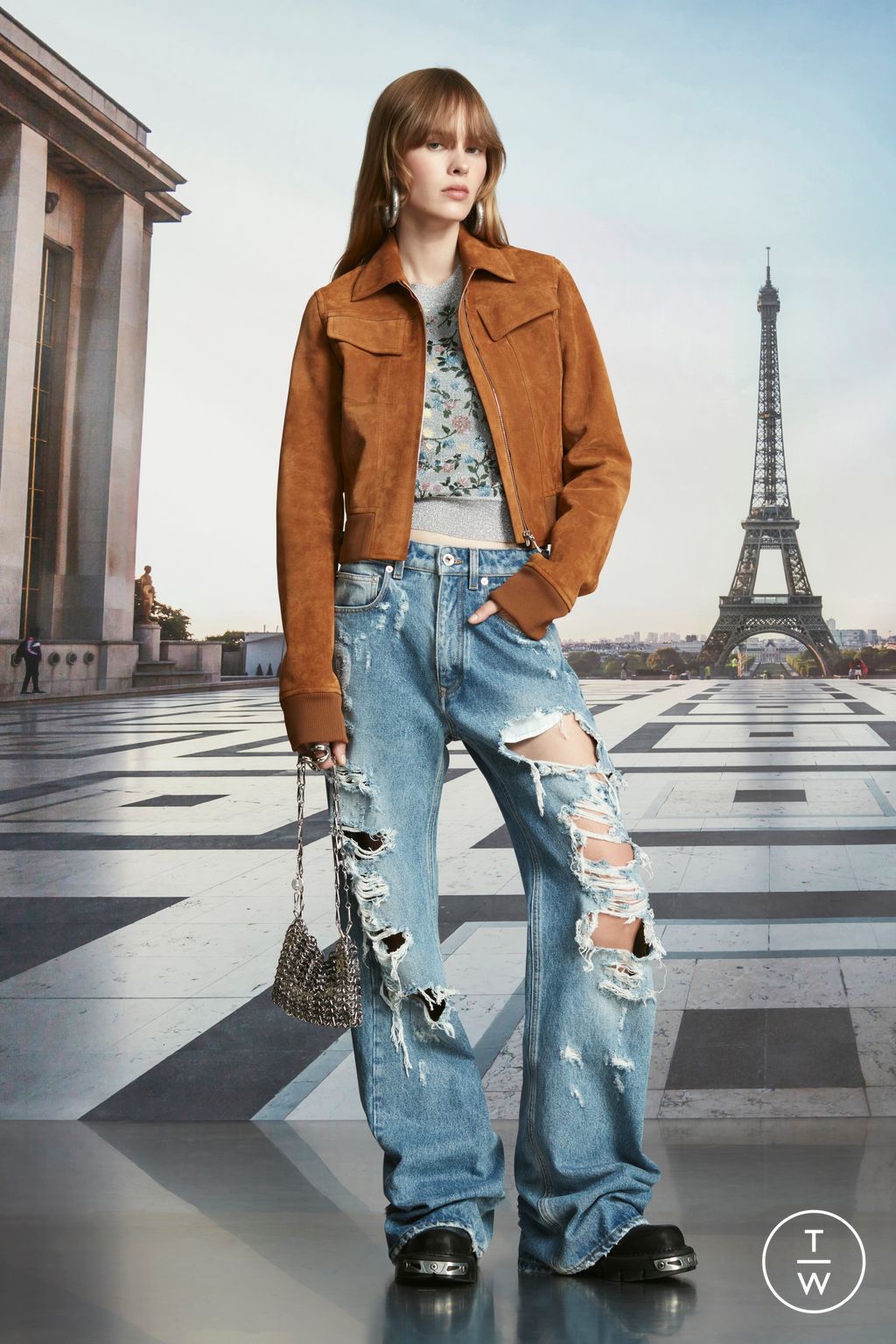 Fashion Week Paris Resort 2024 look 32 de la collection Rabanne womenswear