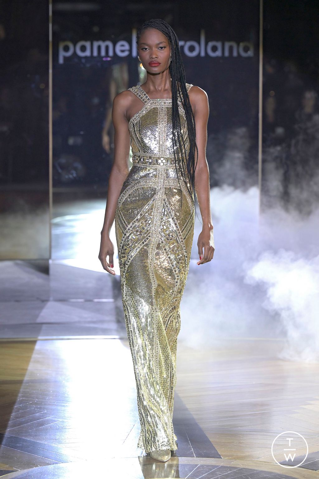 Fashion Week New York Fall/Winter 2025 look 33 from the Pamella Roland collection 女装