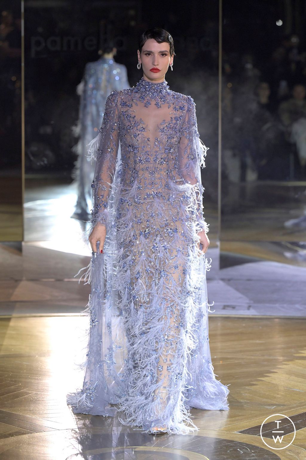 Fashion Week New York Fall/Winter 2025 look 42 from the Pamella Roland collection womenswear