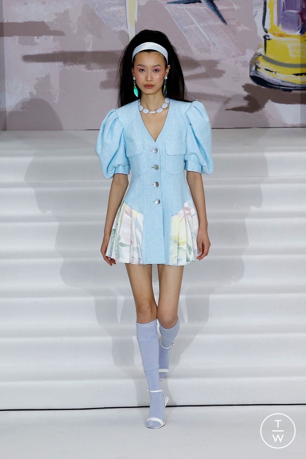 Fashion Week London Spring/Summer 2025 look 45 from the Paul Costelloe collection womenswear