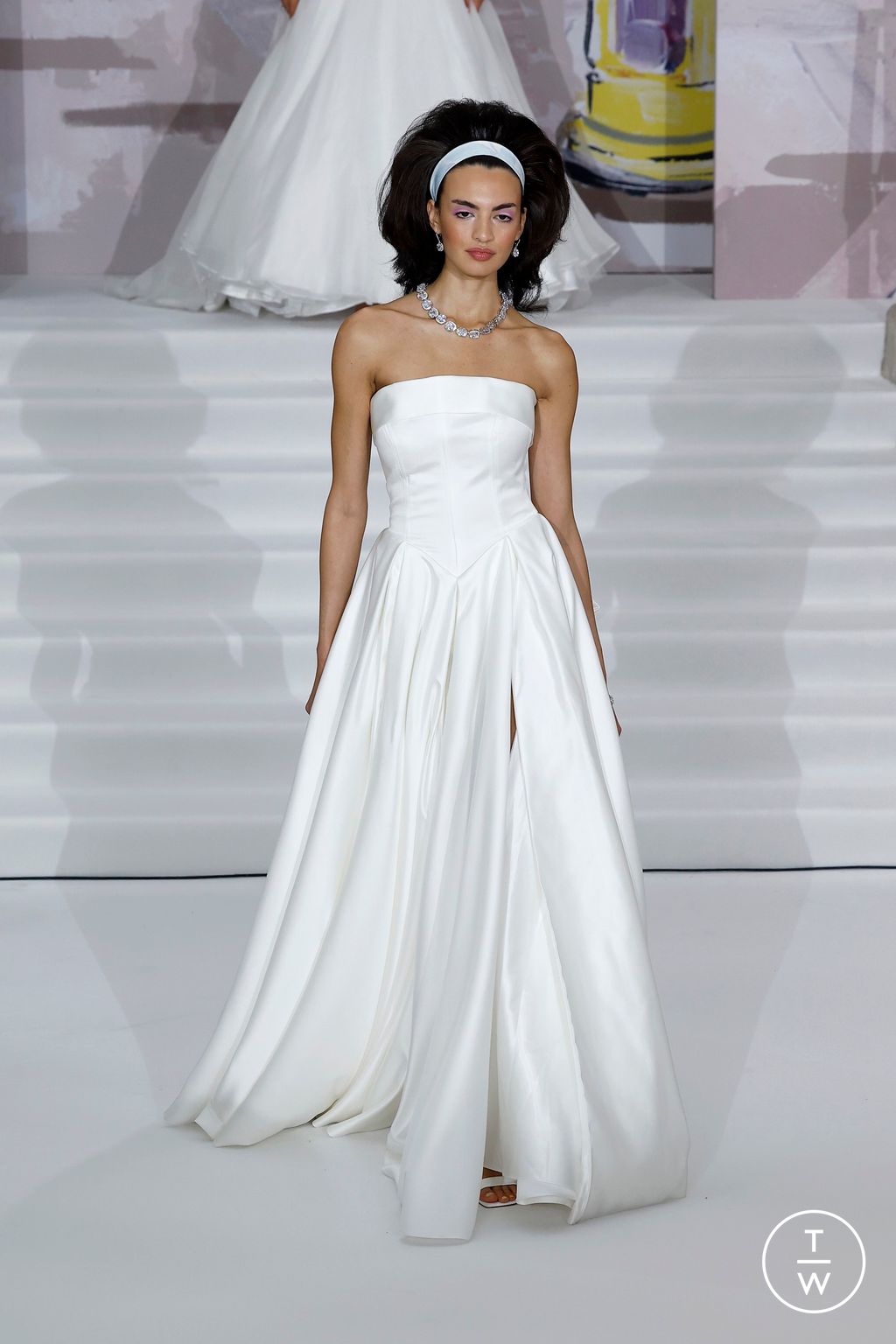 Fashion Week London Spring/Summer 2025 look 57 from the Paul Costelloe collection womenswear