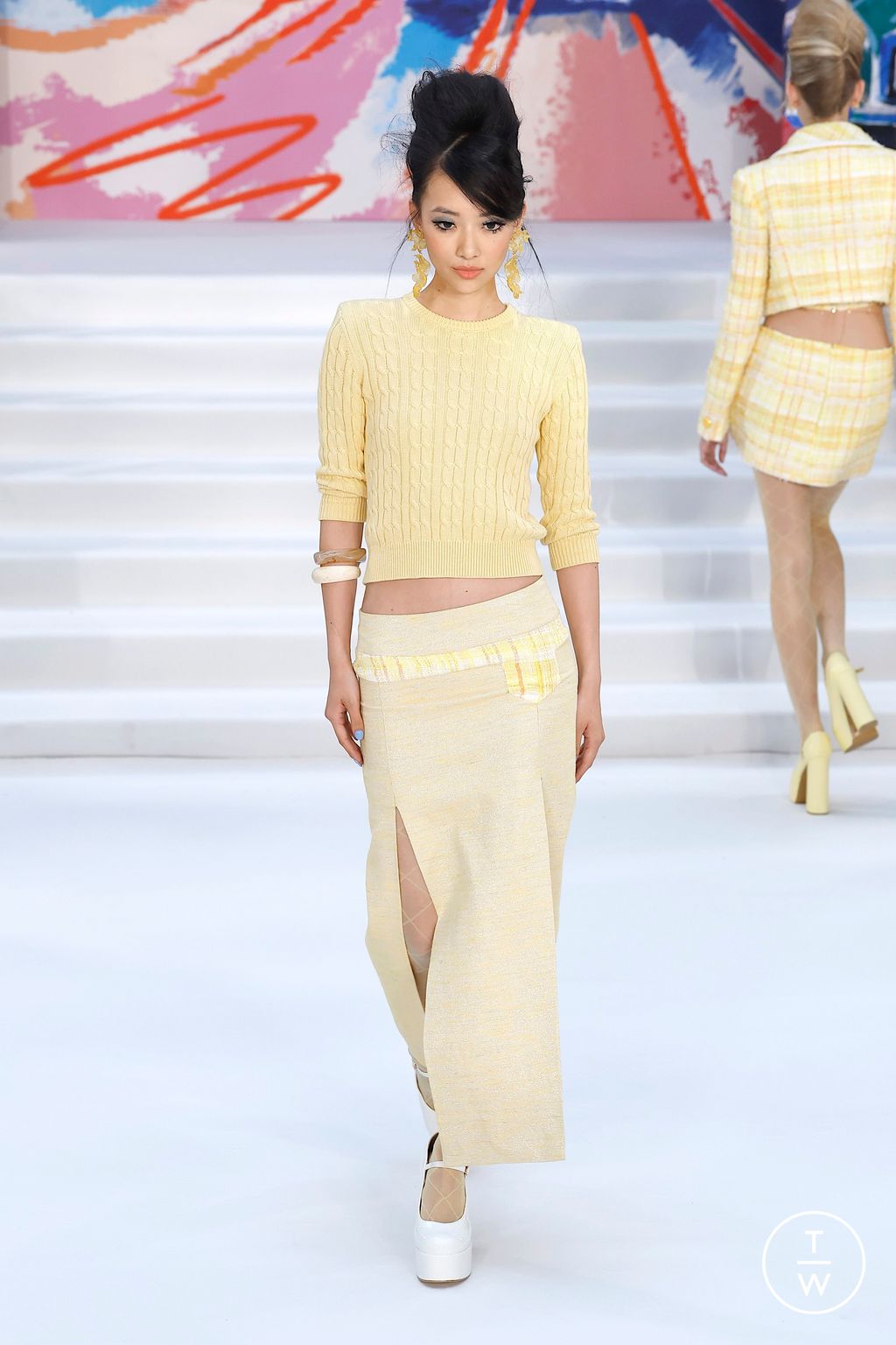 Fashion Week London Spring/Summer 2026 look 10 from the Paul Costelloe collection womenswear