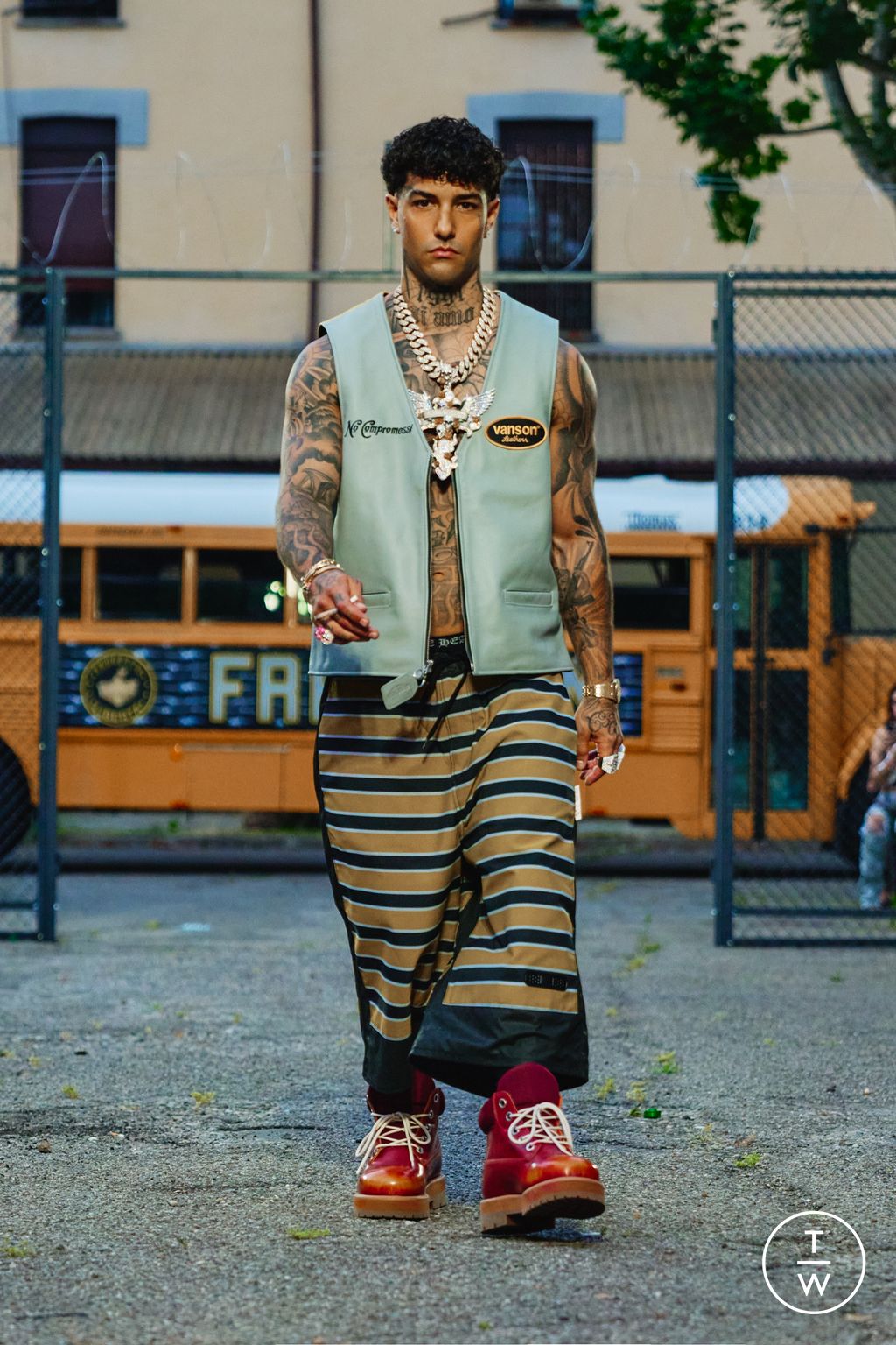 Fashion Week Milan Spring/Summer 2026 look 1 from the PDF collection menswear