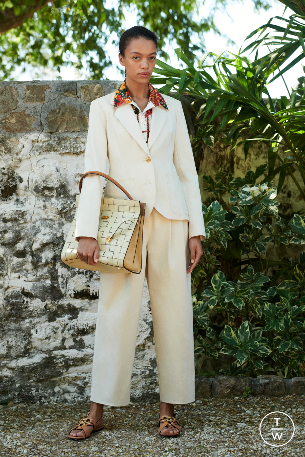 Fashion Week New York Pre-Fall 2021 look 12 from the Tory Burch collection womenswear
