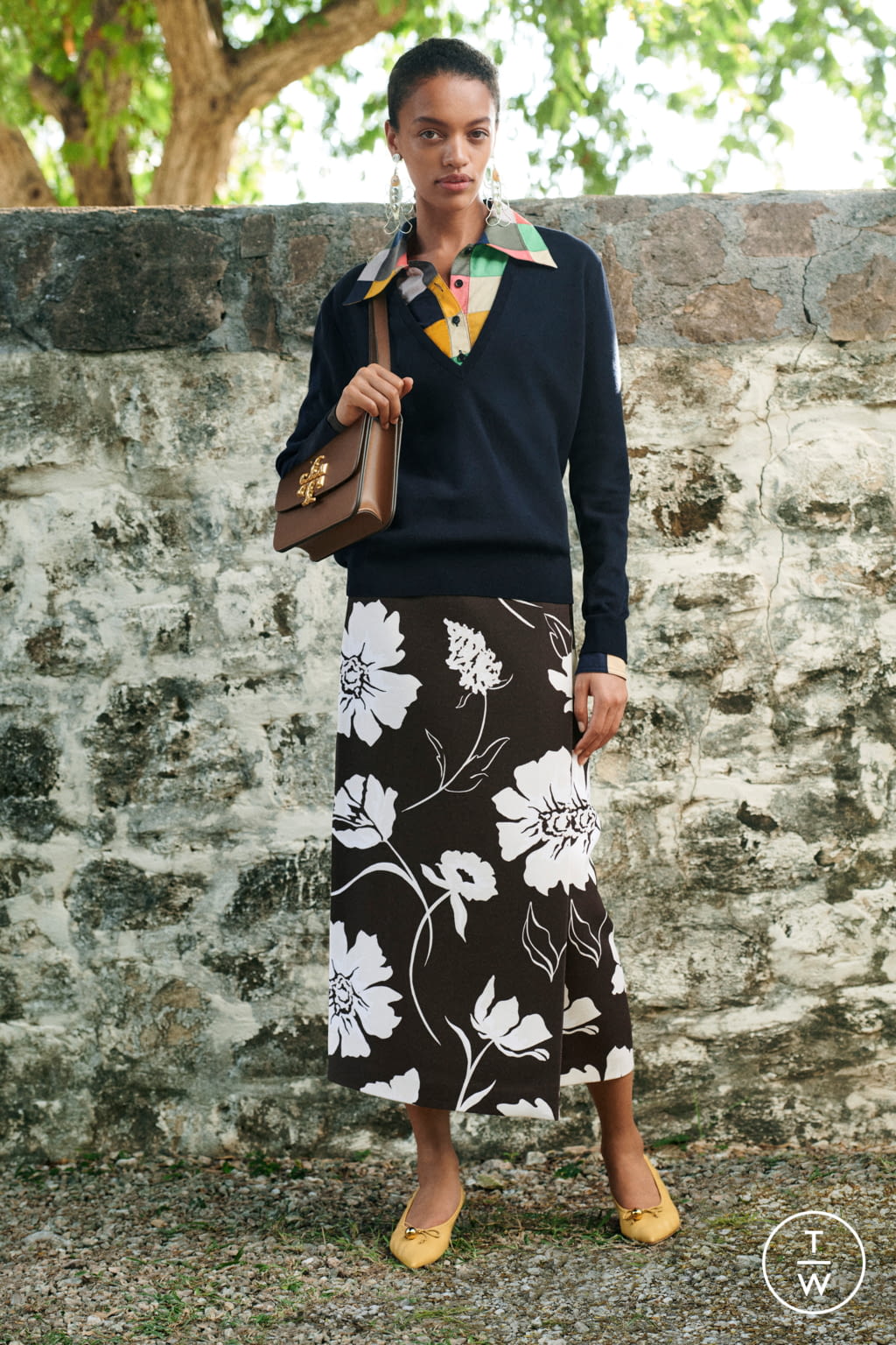 Fashion Week New York Pre-Fall 2021 look 7 from the Tory Burch collection womenswear