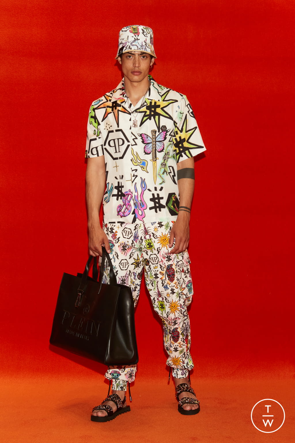 Fashion Week Milan Spring/Summer 2022 look 9 from the Philipp Plein collection menswear