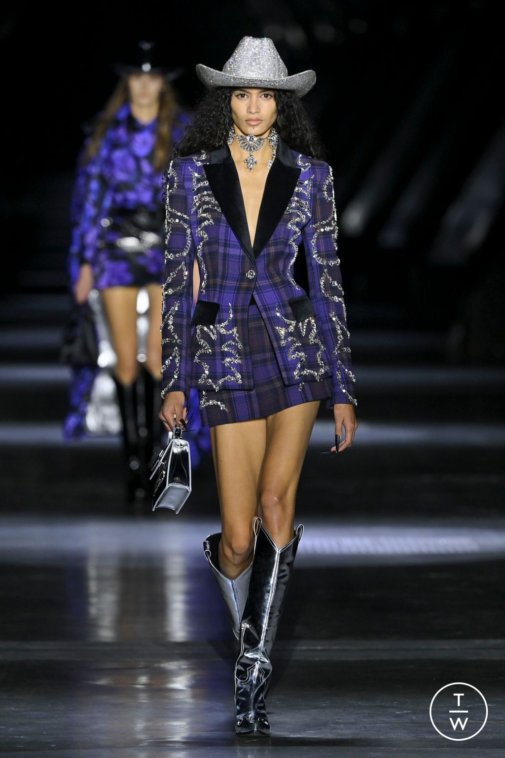 Fashion Week Milan Fall/Winter 2023 look 12 from the Philipp Plein collection womenswear