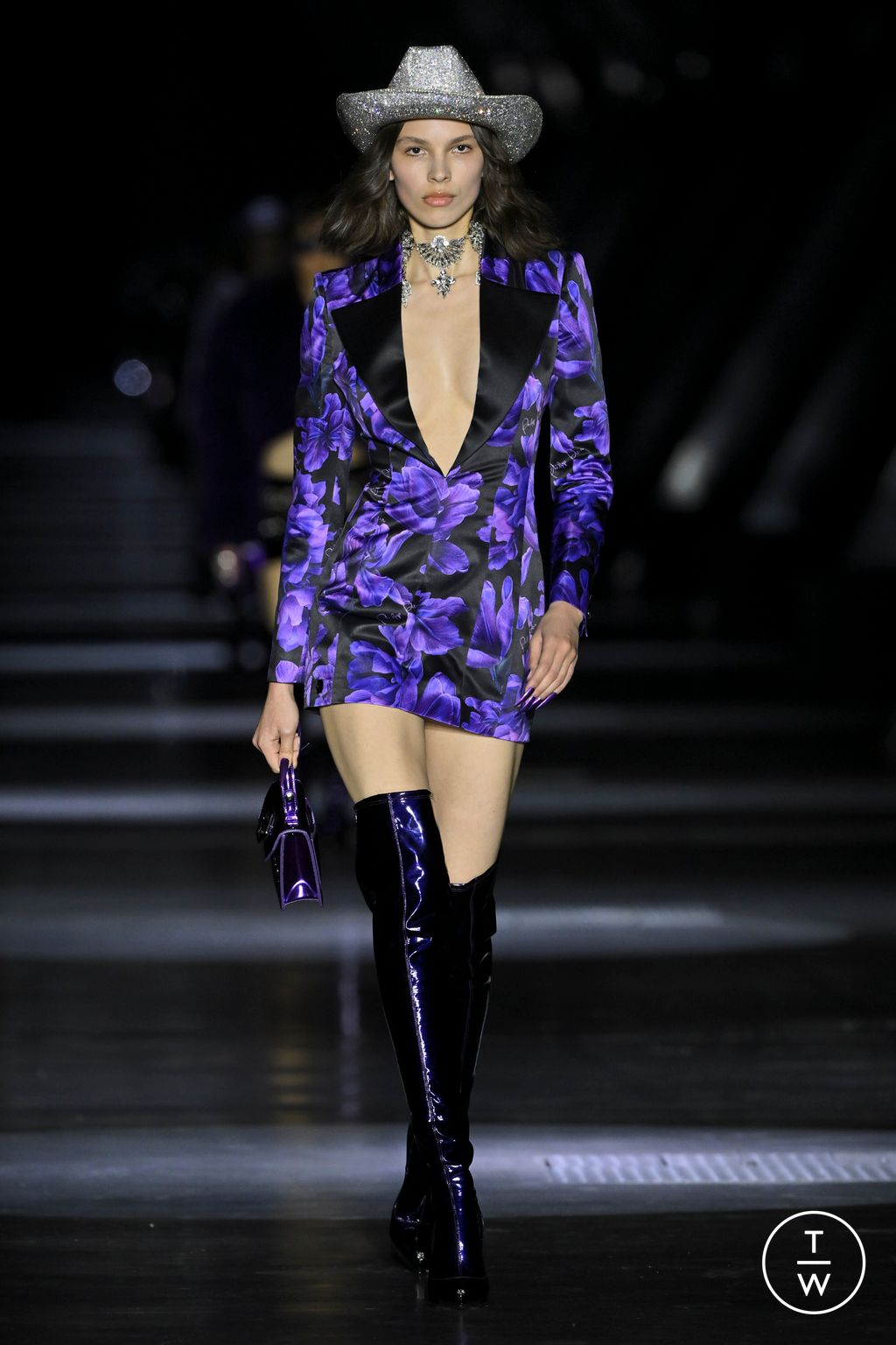Fashion Week Milan Fall/Winter 2023 look 16 from the Philipp Plein collection womenswear