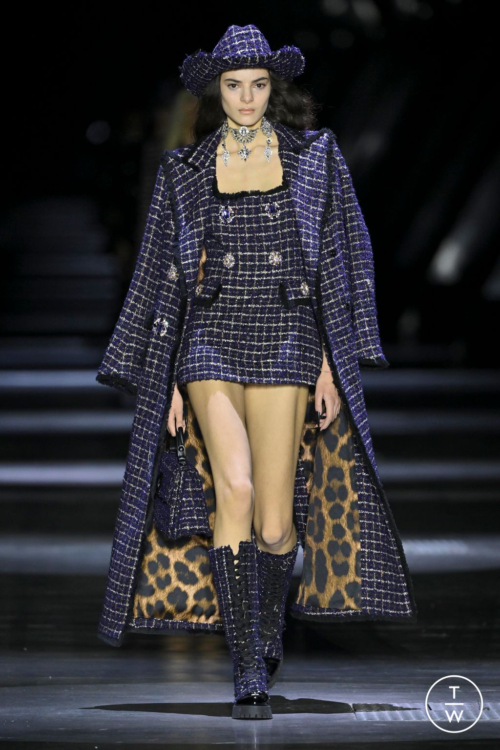 Fashion Week Milan Fall/Winter 2023 look 18 from the Philipp Plein collection womenswear