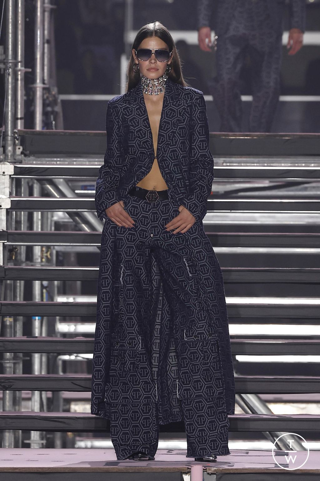 Fashion Week Milan Fall/Winter 2024 look 7 from the Philipp Plein collection 女装