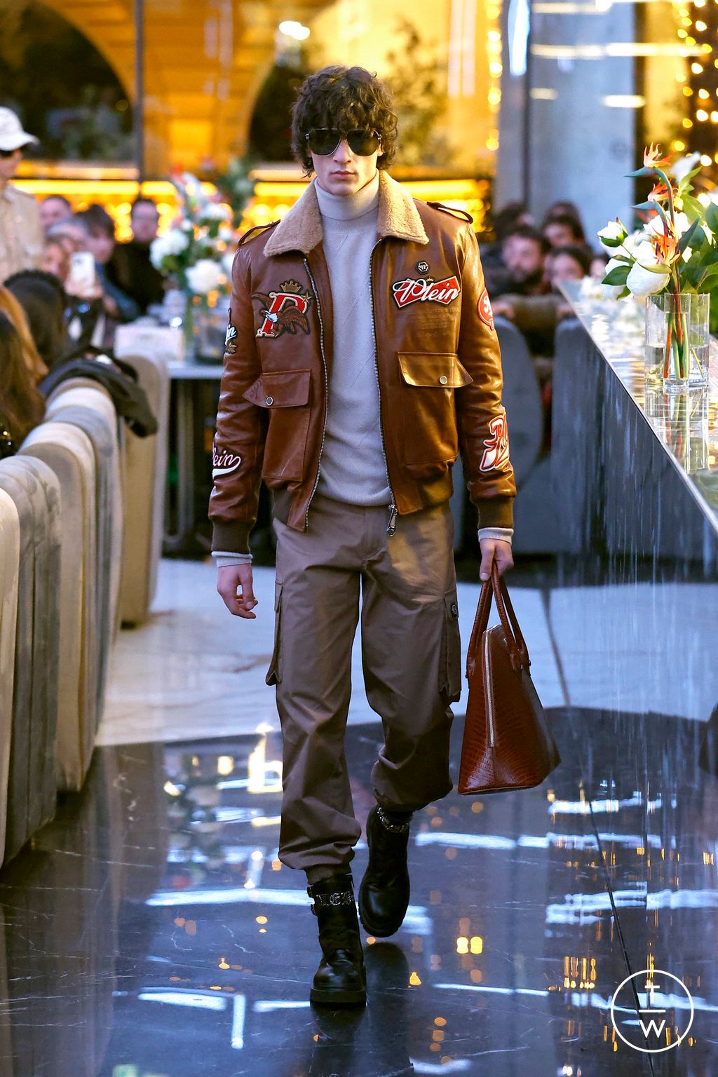 Fashion Week Milan Fall/Winter 2025 look 17 from the Philipp Plein collection menswear