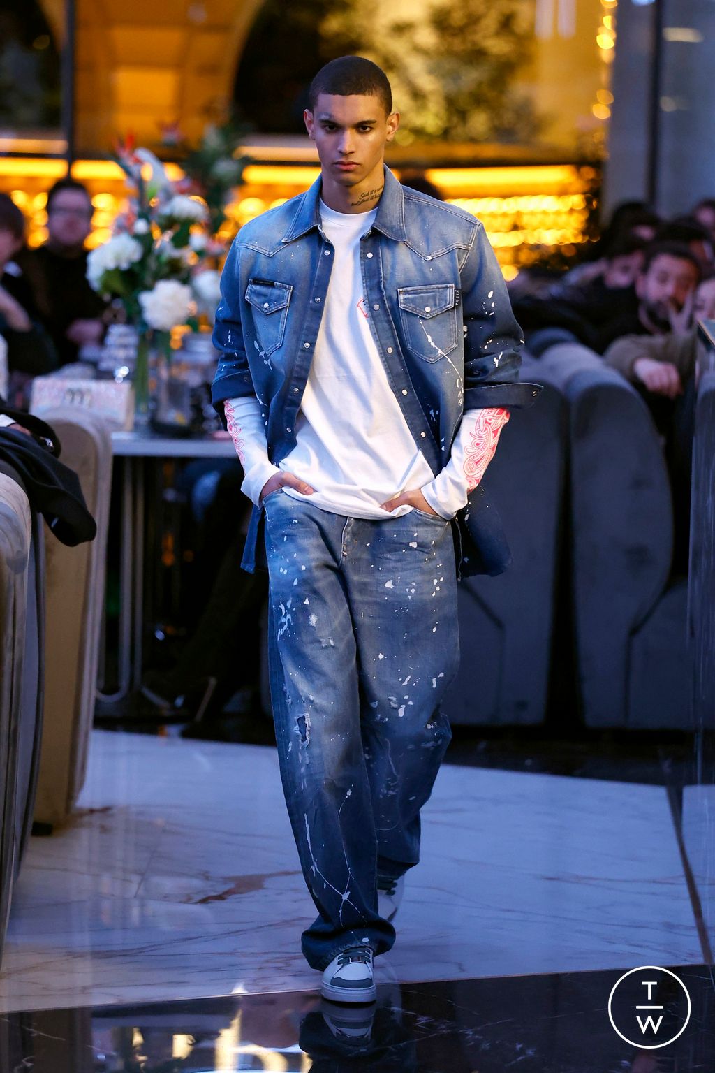 Fashion Week Milan Fall/Winter 2025 look 24 from the Philipp Plein collection menswear