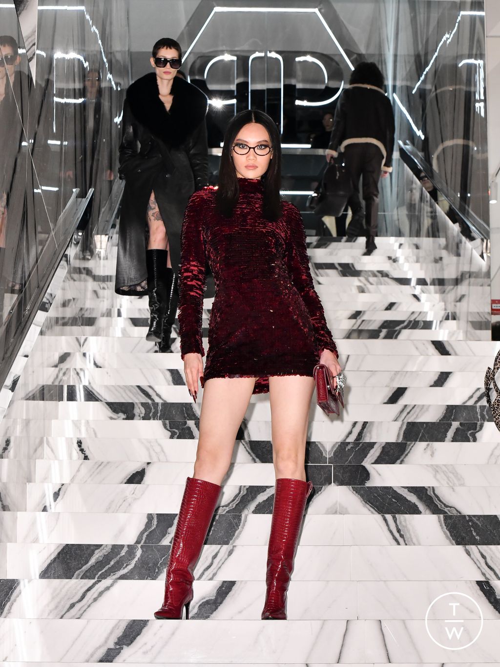 Fashion Week Milan Fall/Winter 2026 look 35 from the Philipp Plein collection womenswear