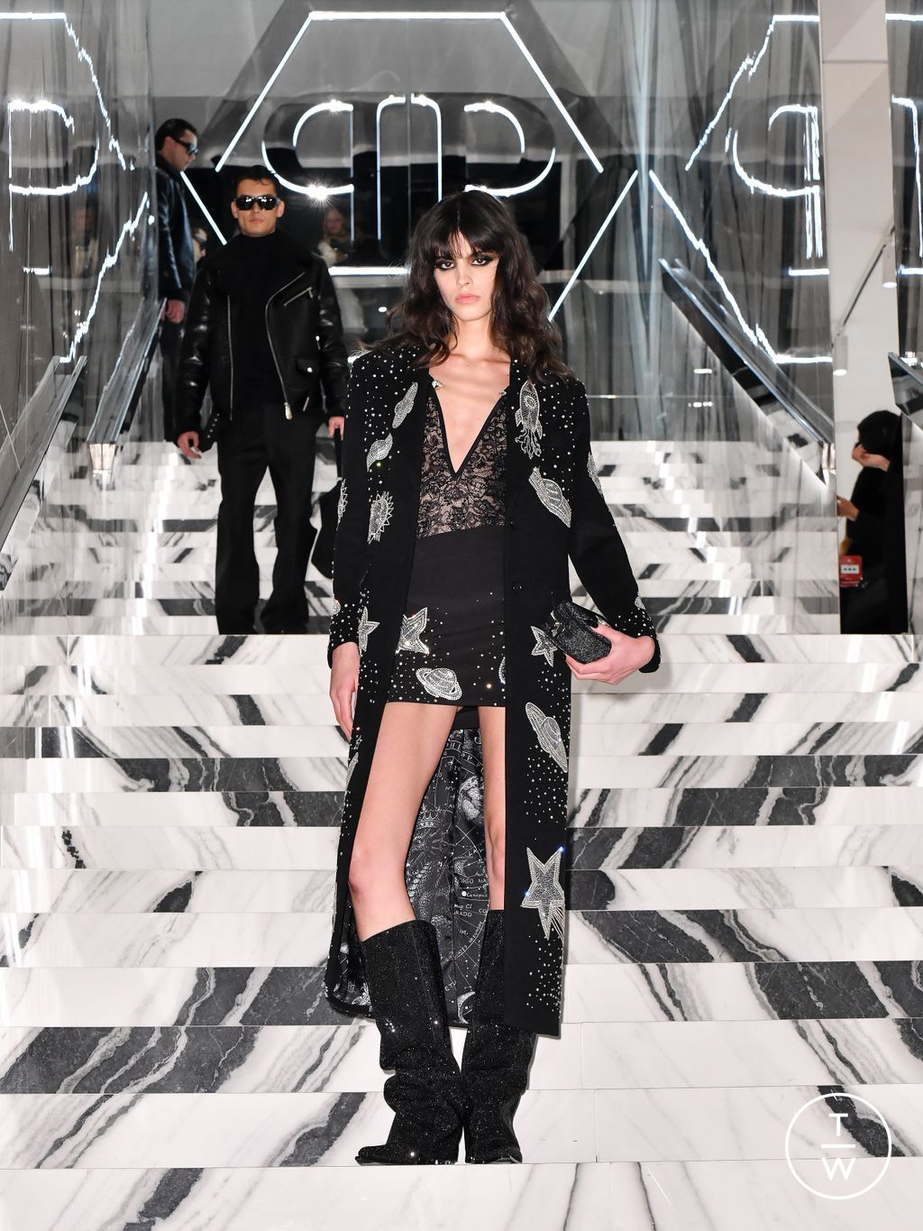 Fashion Week Milan Fall/Winter 2026 look 56 from the Philipp Plein collection womenswear