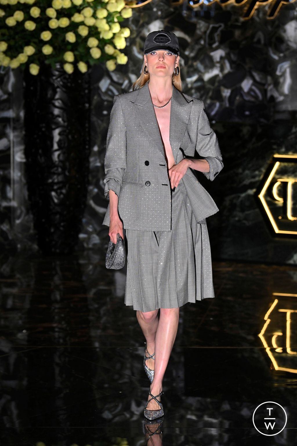 Fashion Week Milan Spring/Summer 2025 look 1 from the Philipp Plein collection womenswear