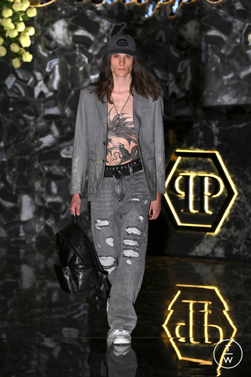 Fashion Week Milan Spring/Summer 2025 look 5 from the Philipp Plein collection womenswear