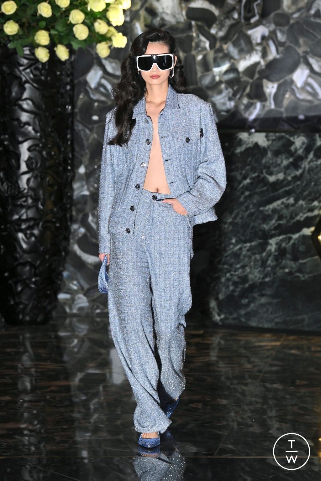 Fashion Week Milan Spring/Summer 2025 look 30 from the Philipp Plein collection womenswear