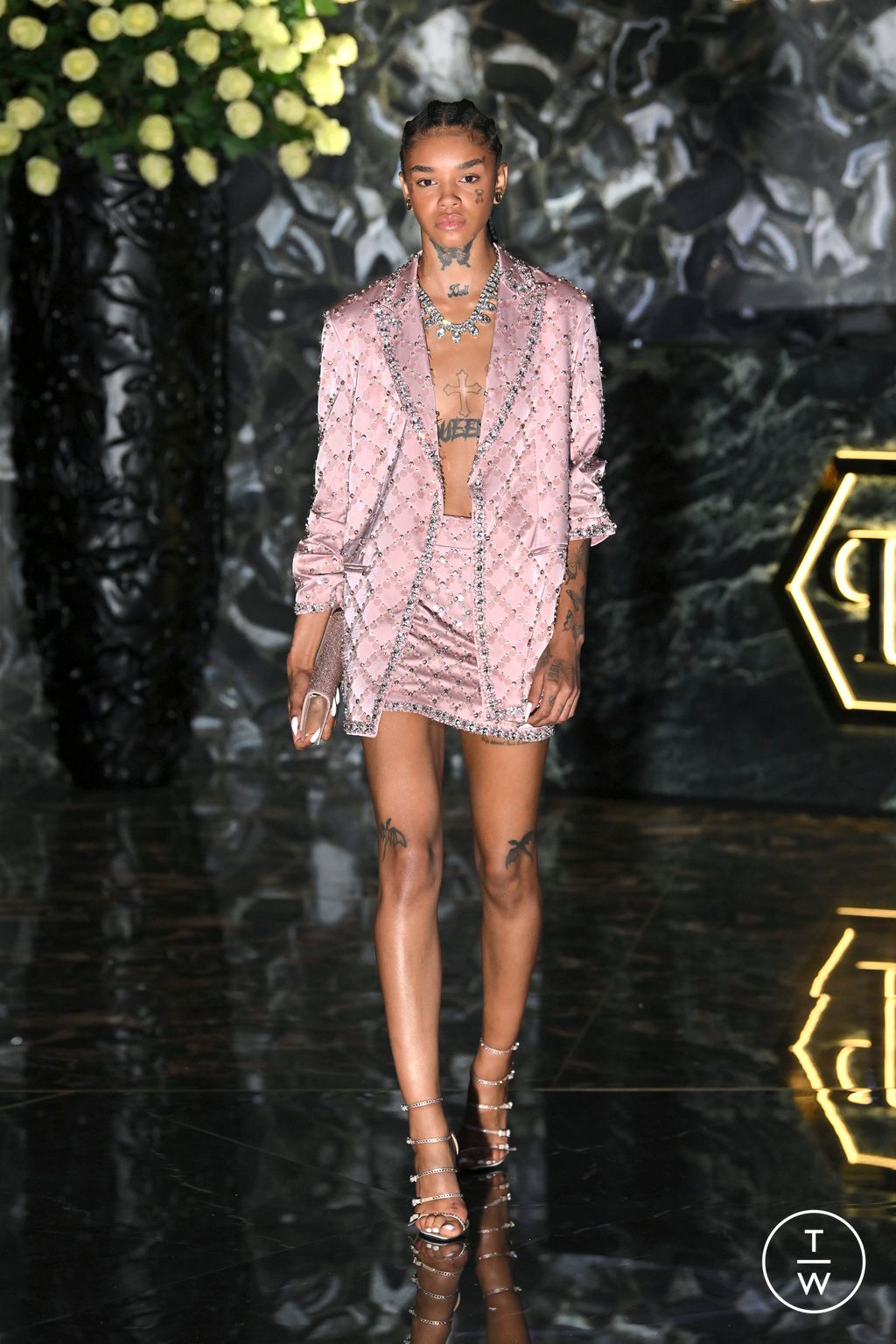 Fashion Week Milan Spring/Summer 2025 look 35 from the Philipp Plein collection womenswear