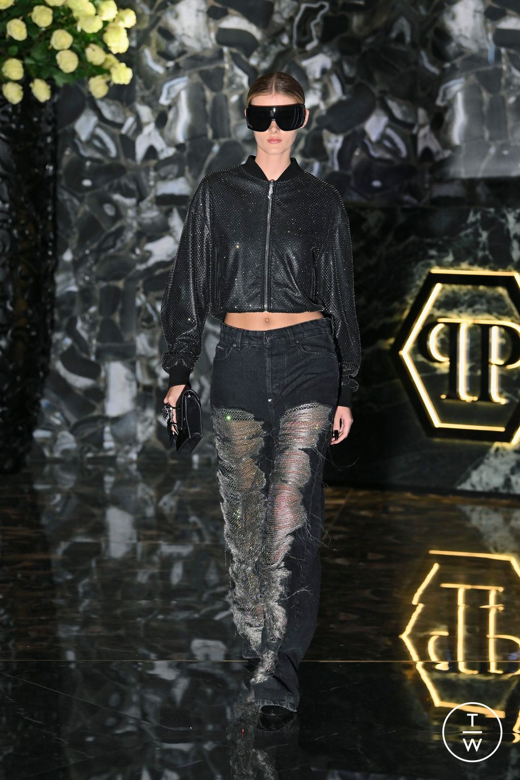 Fashion Week Milan Spring/Summer 2025 look 39 from the Philipp Plein collection womenswear