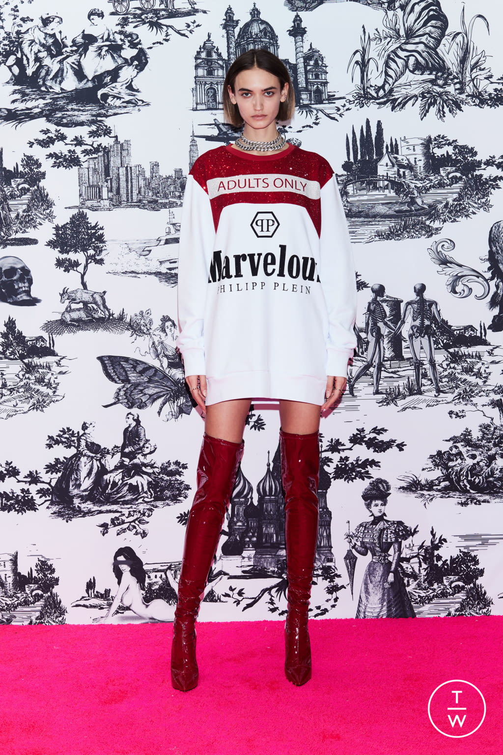 Fashion Week Milan Fall/Winter 2021 look 72 from the Philipp Plein collection womenswear