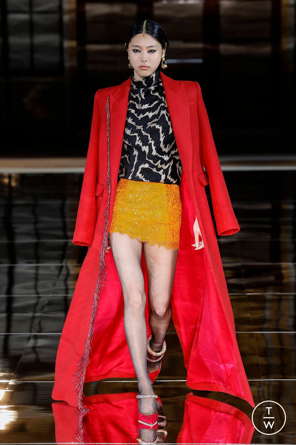 Fashion Week New York Fall/Winter 2023 look 10 from the Prabal Gurung collection womenswear