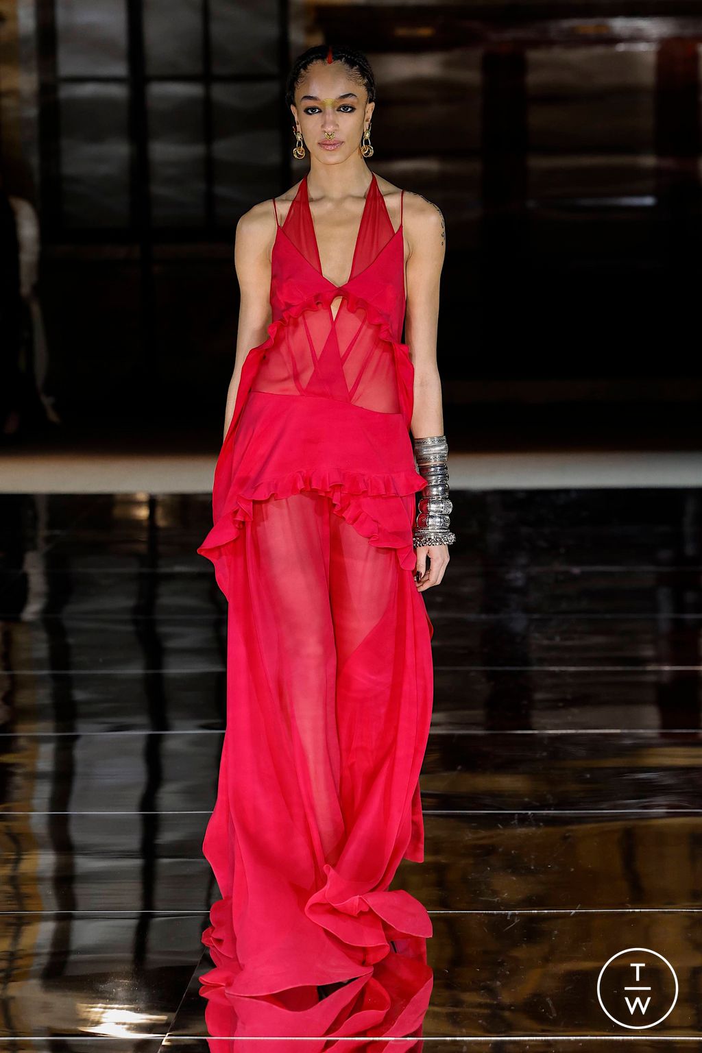 Fashion Week New York Fall/Winter 2023 look 32 from the Prabal Gurung collection womenswear