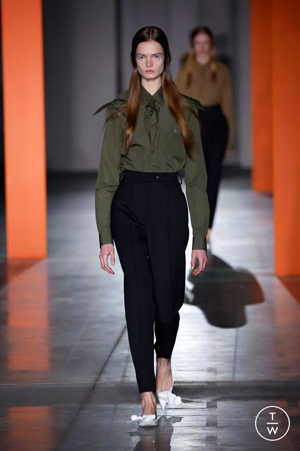Fashion Week Milan Fall/Winter 2023 look 7 from the Prada collection womenswear