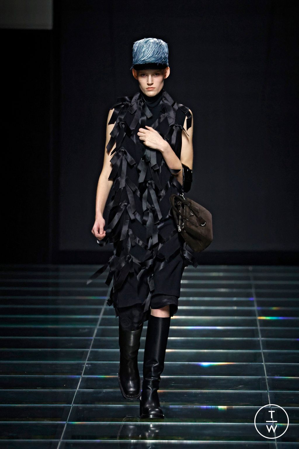 Fashion Week Milan Fall/Winter 2024 look 1 from the Prada collection womenswear
