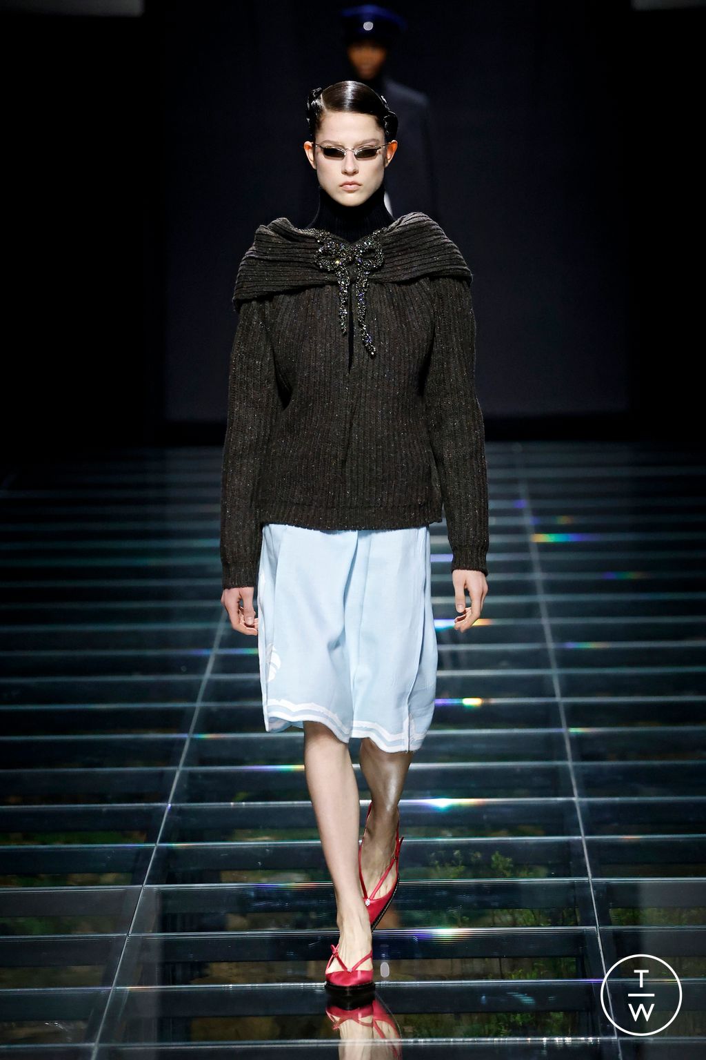 Fashion Week Milan Fall/Winter 2024 look 20 from the Prada collection 女装