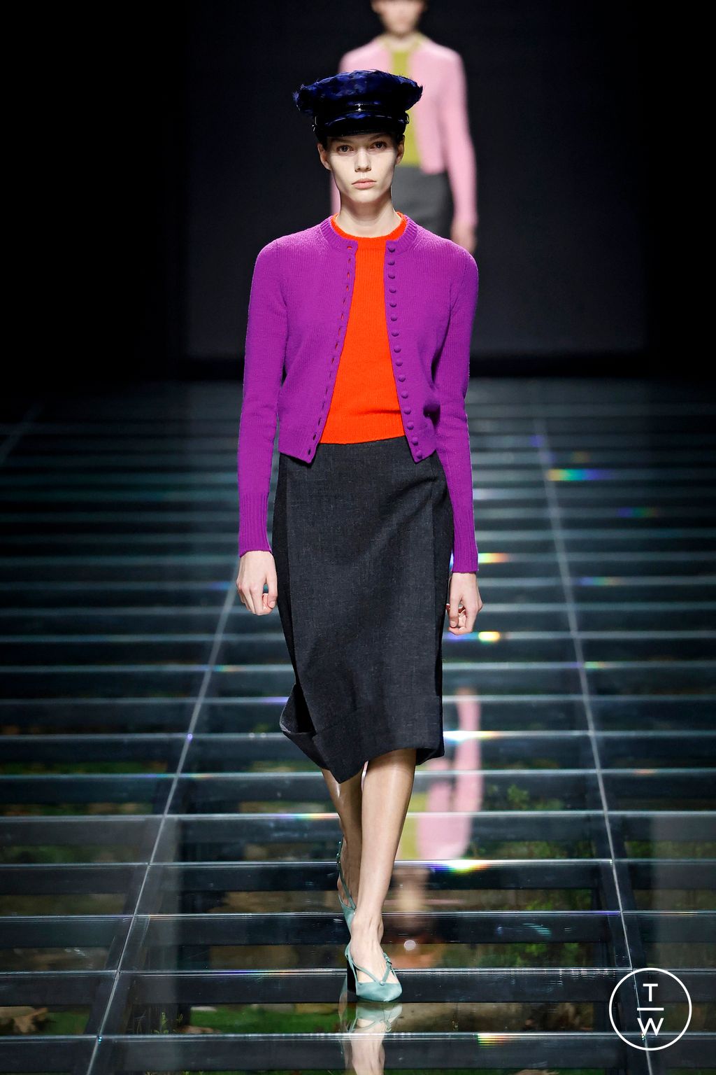 Fashion Week Milan Fall/Winter 2024 look 34 from the Prada collection womenswear