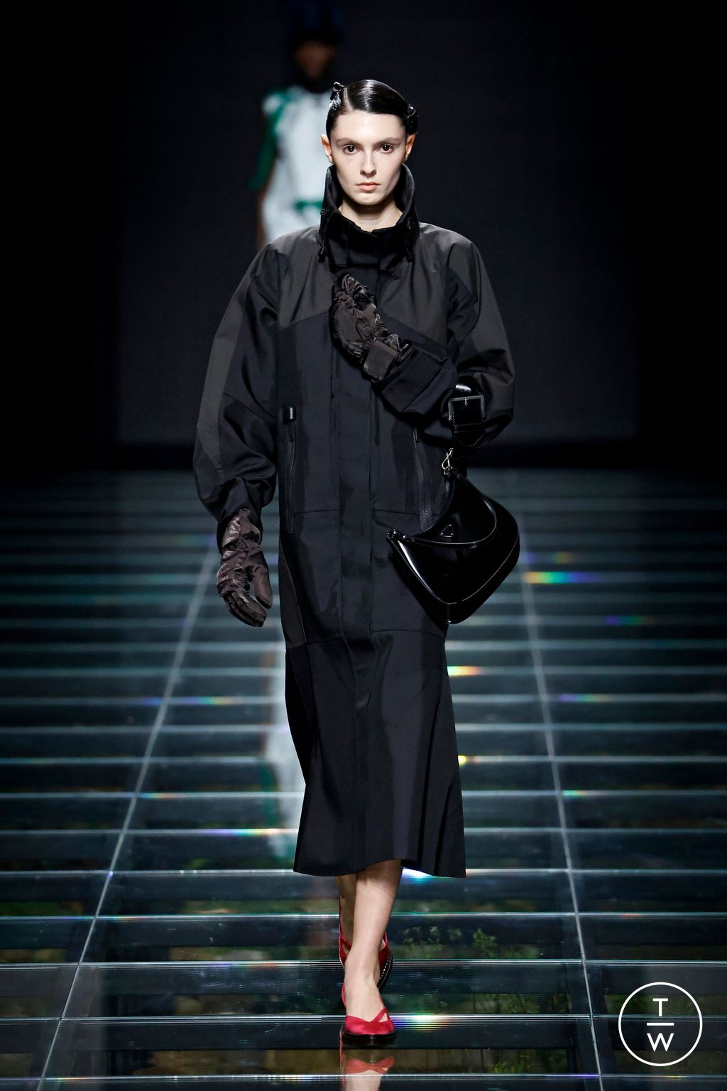 Fashion Week Milan Fall/Winter 2024 look 50 from the Prada collection womenswear