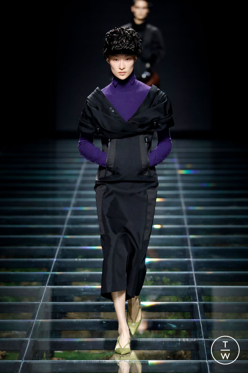 Fashion Week Milan Fall/Winter 2024 look 57 from the Prada collection womenswear