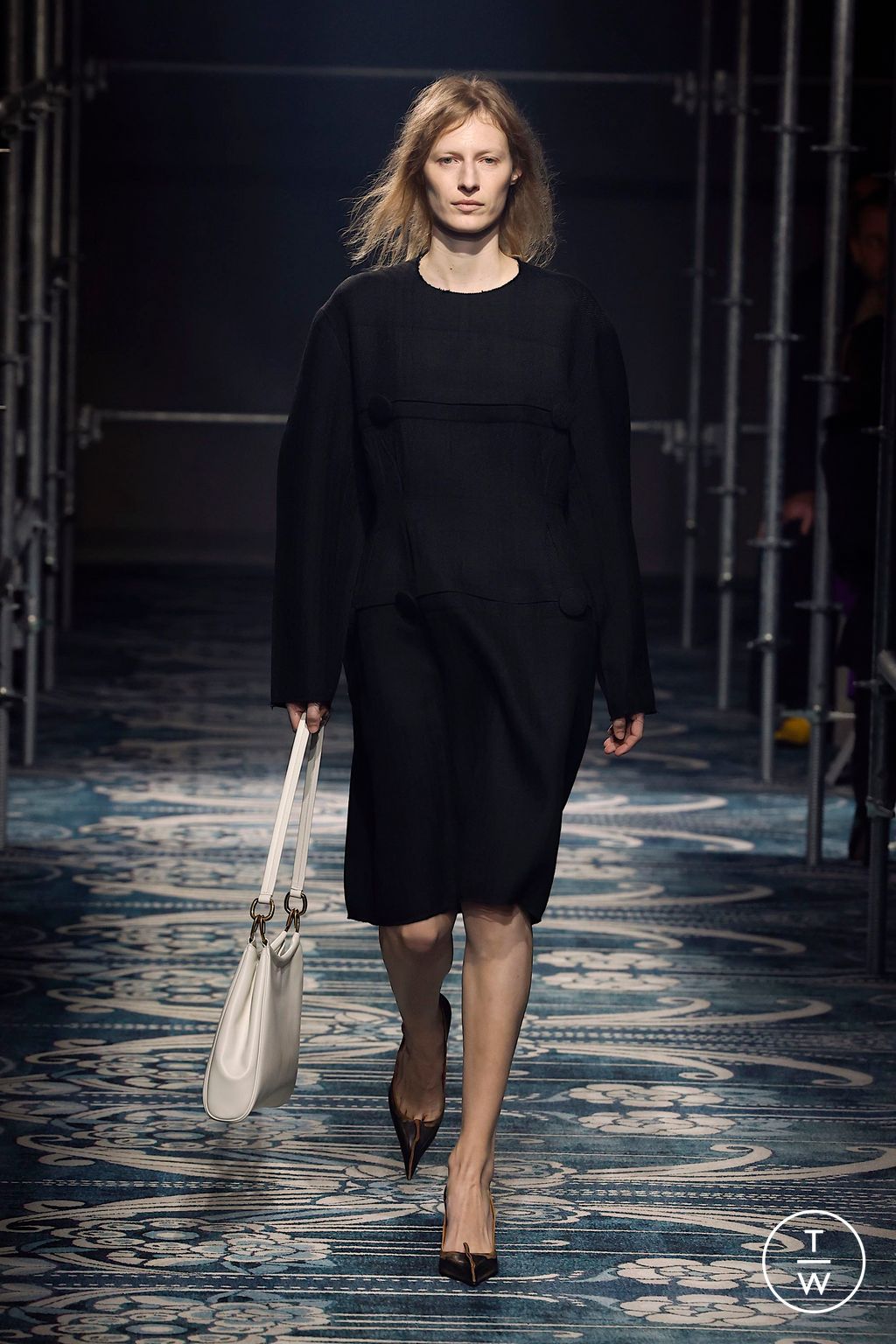 Fashion Week Milan Fall/Winter 2025 look 1 from the Prada collection womenswear