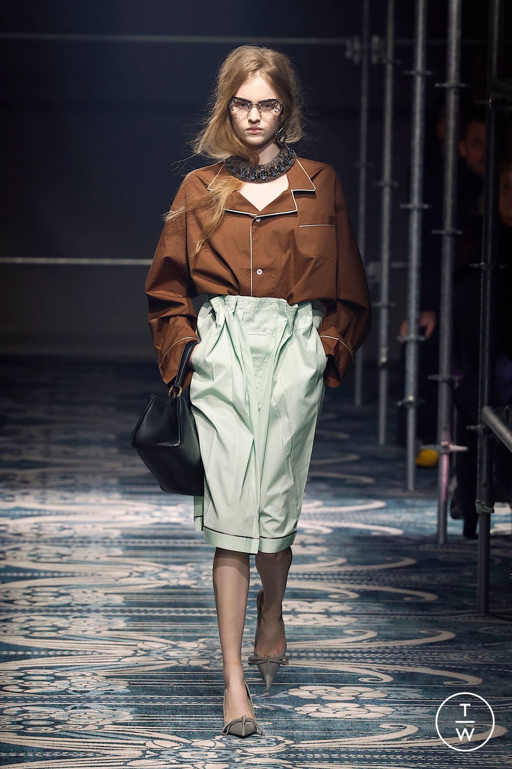 Fashion Week Milan Fall/Winter 2025 look 7 from the Prada collection womenswear
