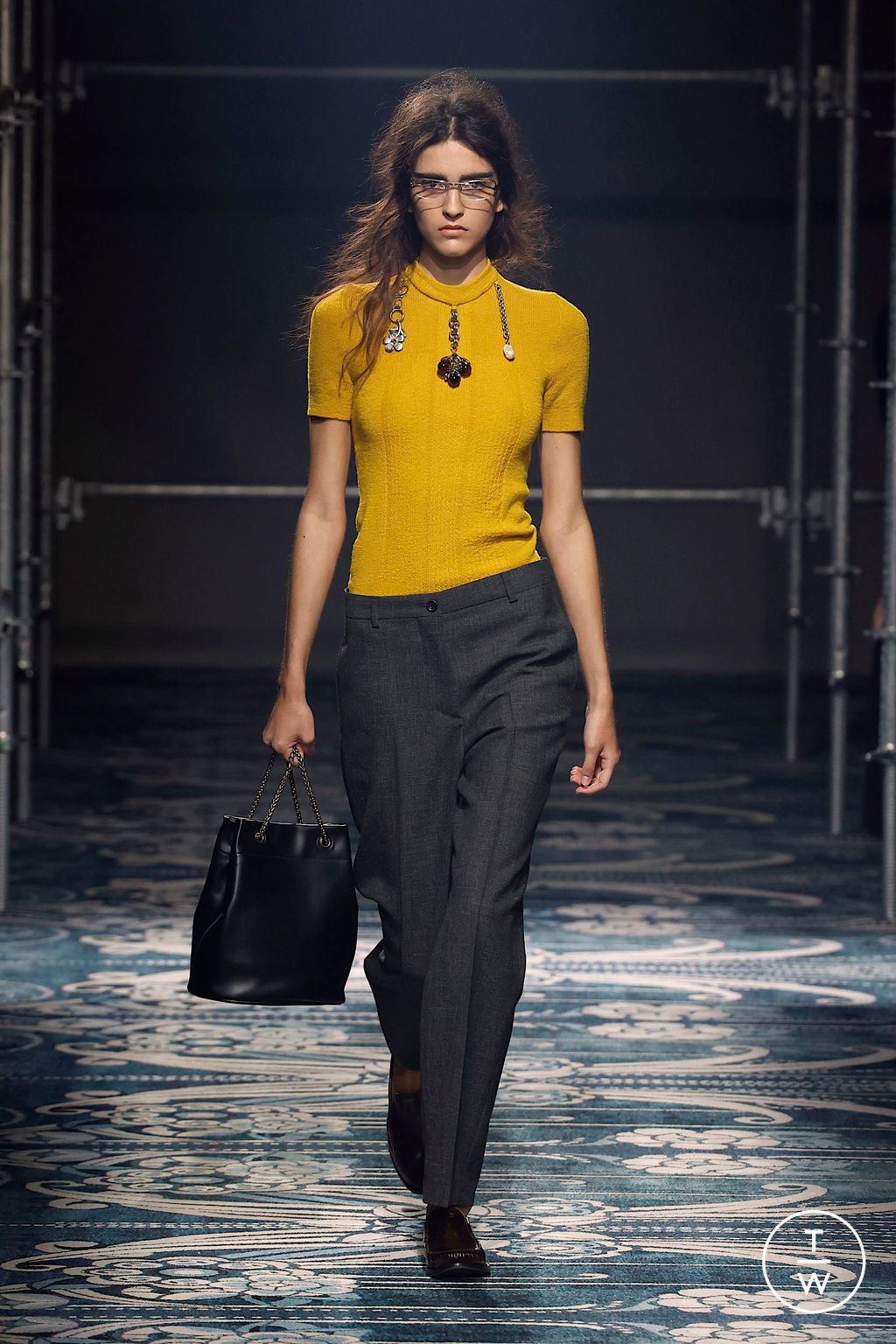 Fashion Week Milan Fall/Winter 2025 look 10 from the Prada collection womenswear