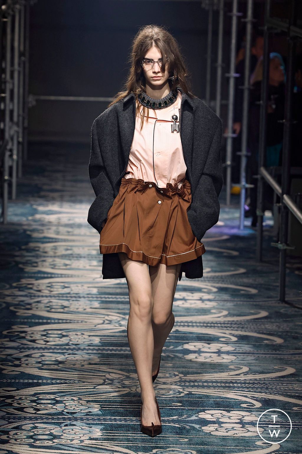 Fashion Week Milan Fall/Winter 2025 look 12 from the Prada collection womenswear
