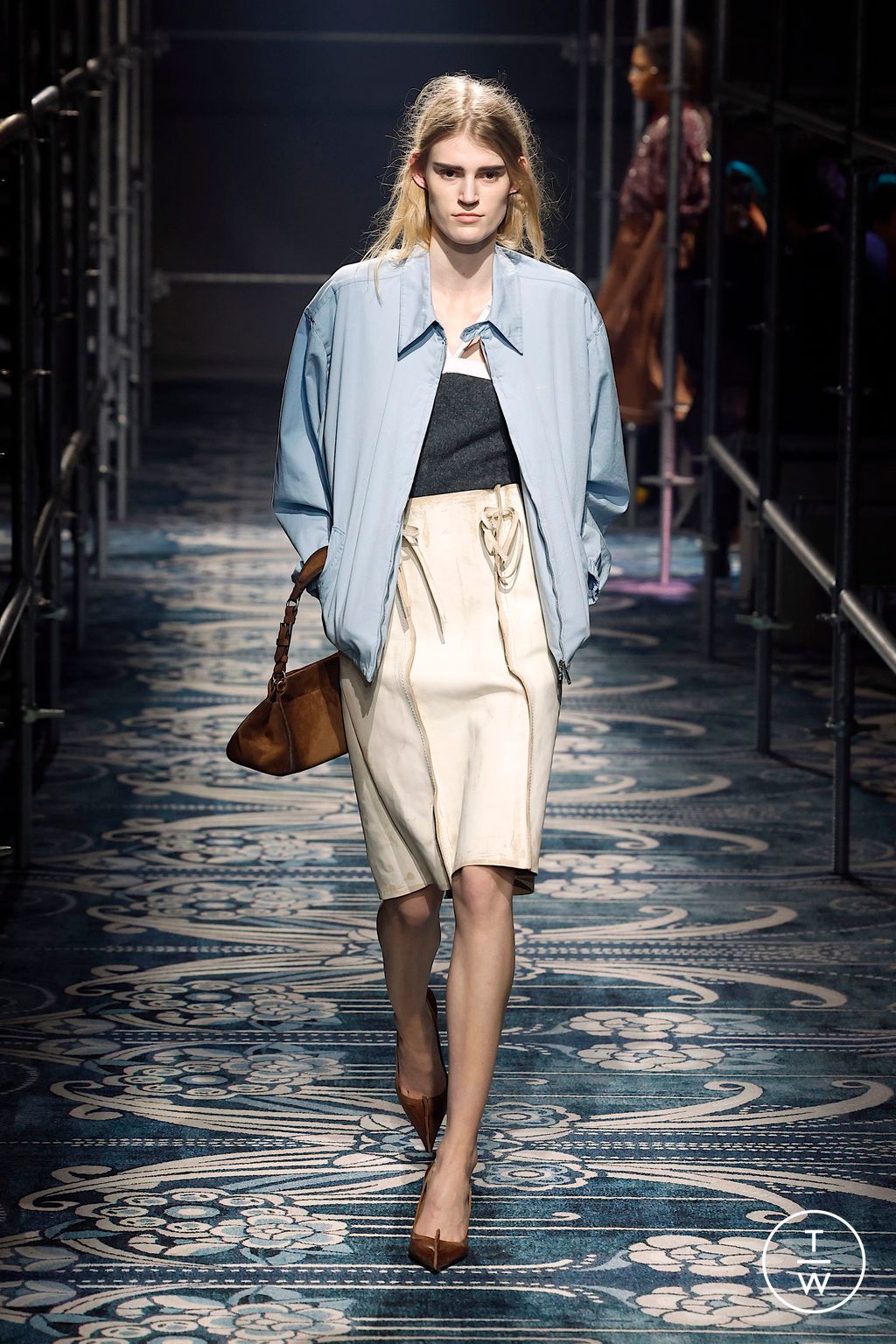 Fashion Week Milan Fall/Winter 2025 look 30 from the Prada collection womenswear