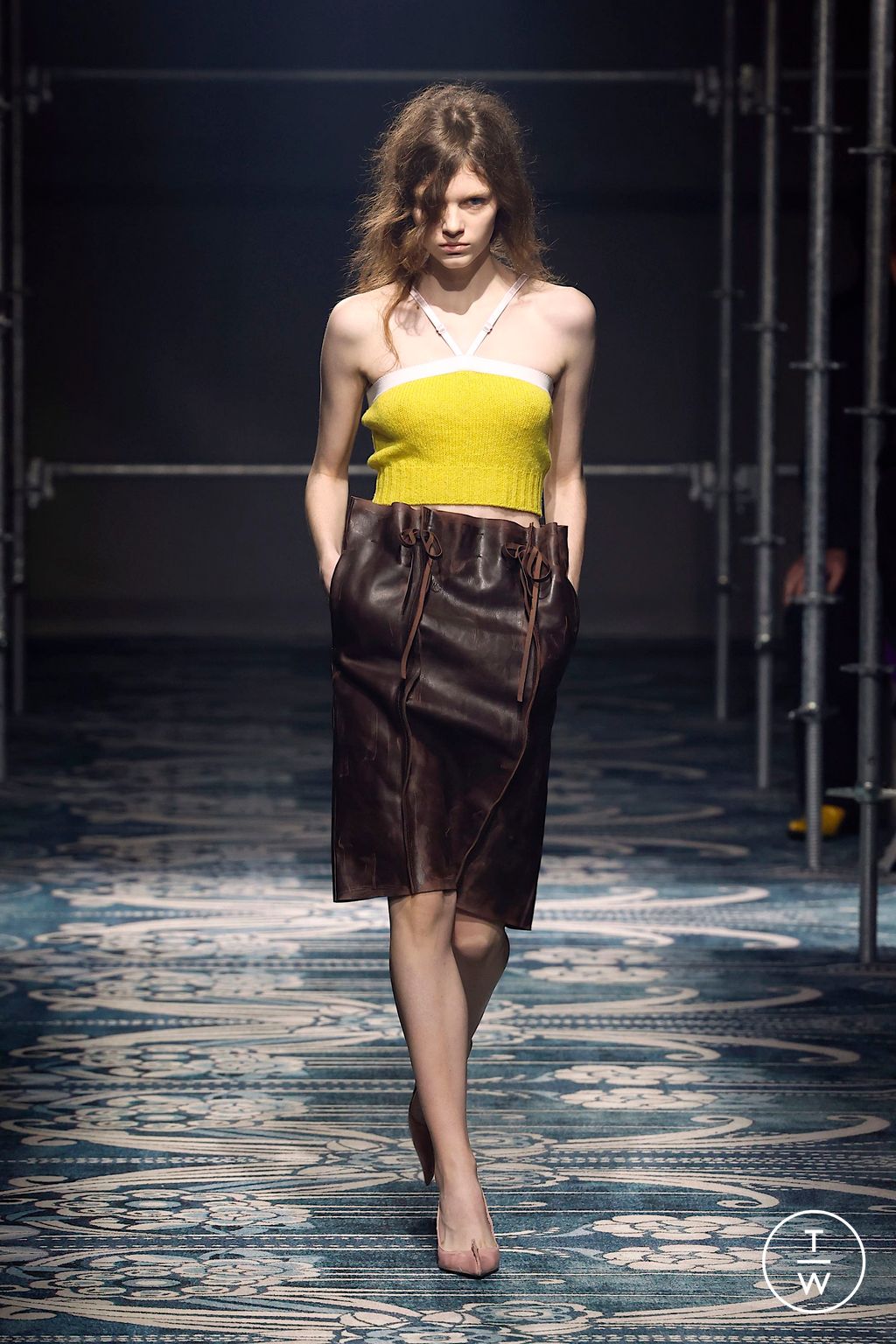 Fashion Week Milan Fall/Winter 2025 look 33 from the Prada collection womenswear