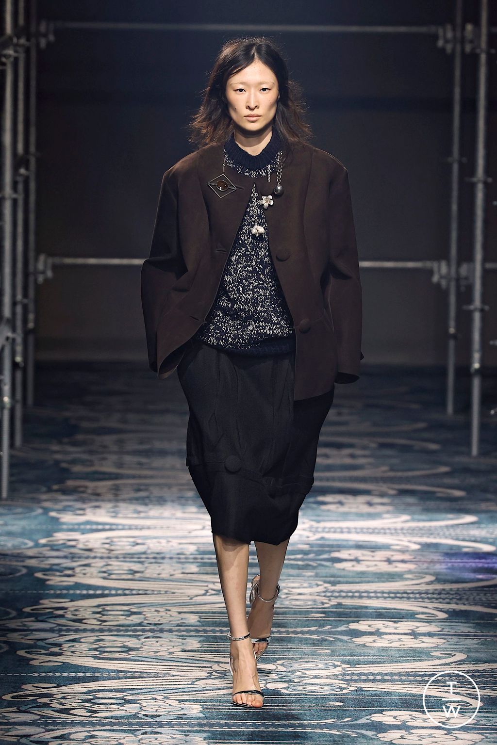 Fashion Week Milan Fall/Winter 2025 look 50 from the Prada collection womenswear