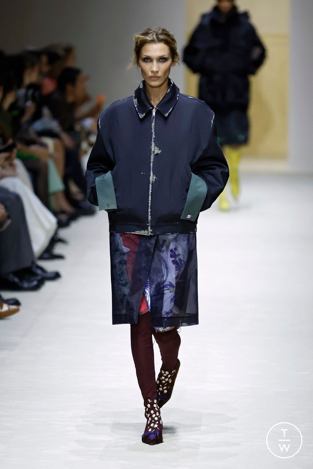 Fashion Week Milan Fall/Winter 2026 look 10 from the Prada collection 女装