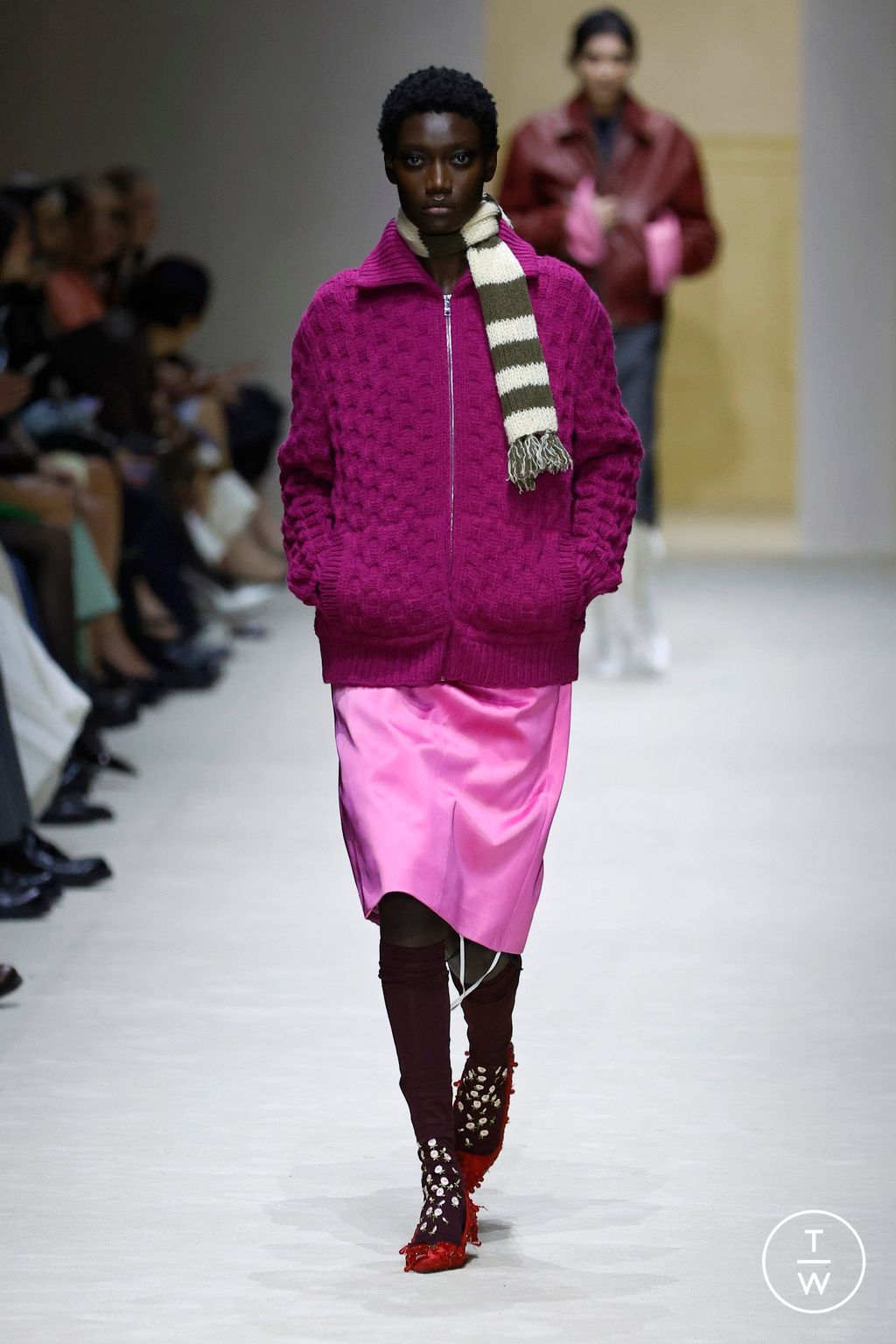Fashion Week Milan Fall/Winter 2026 look 14 from the Prada collection 女装