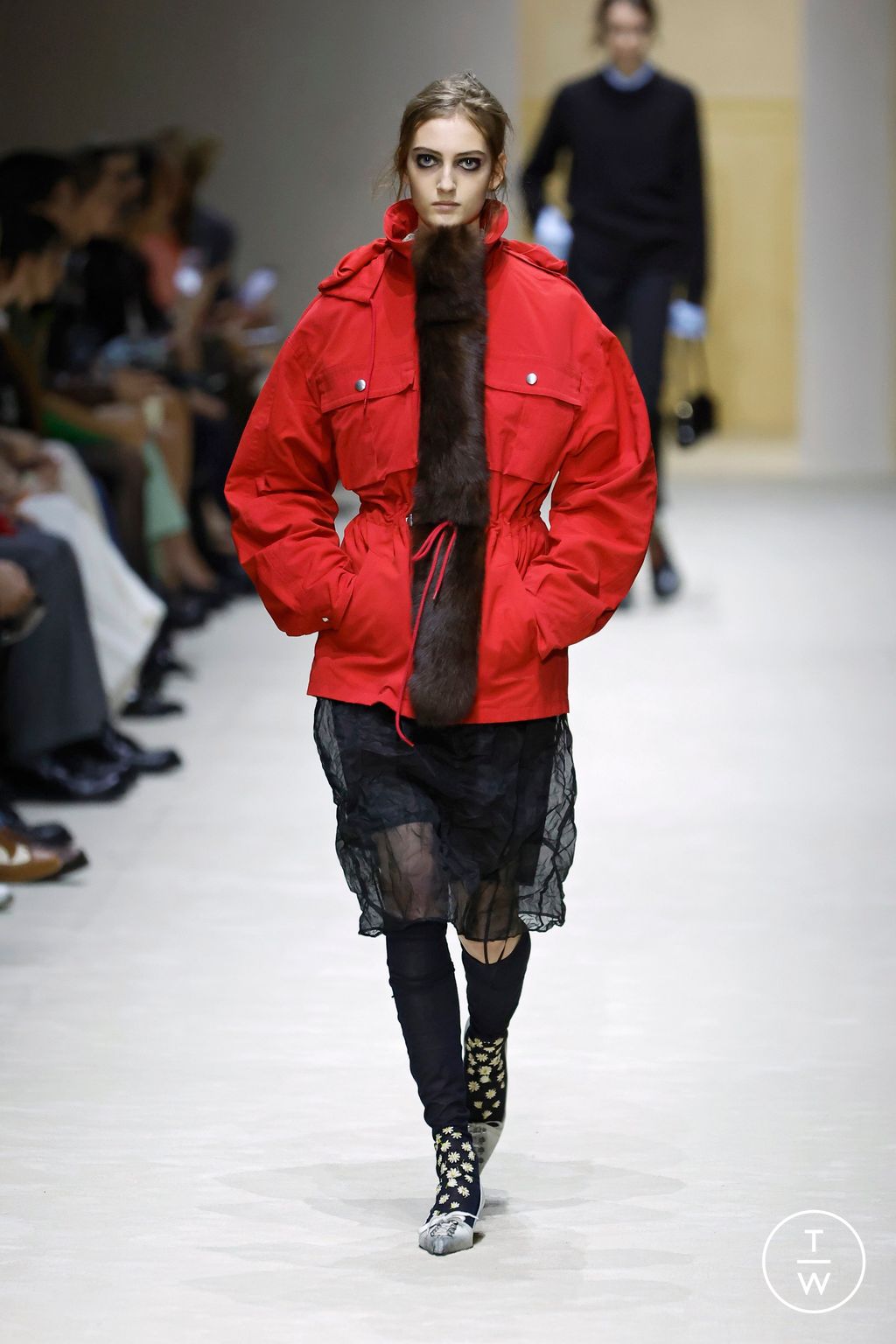 Fashion Week Milan Fall/Winter 2026 look 17 from the Prada collection 女装