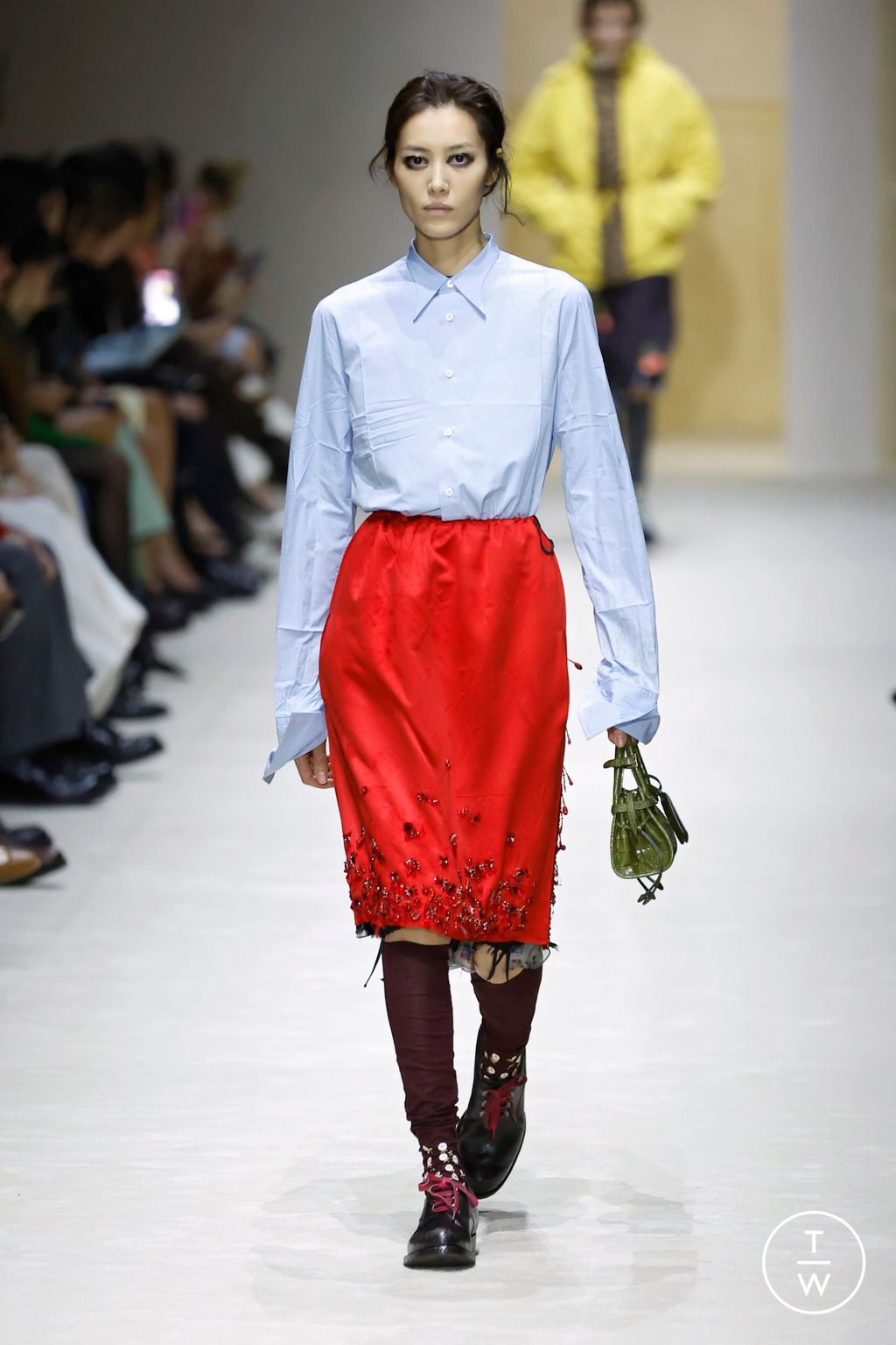 Fashion Week Milan Fall/Winter 2026 look 22 from the Prada collection womenswear