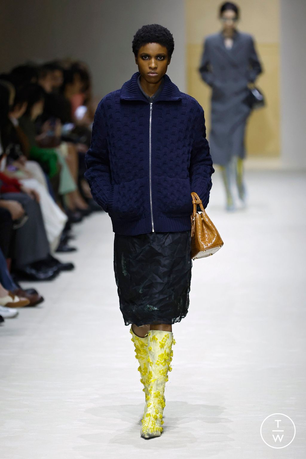 Fashion Week Milan Fall/Winter 2026 look 26 from the Prada collection womenswear