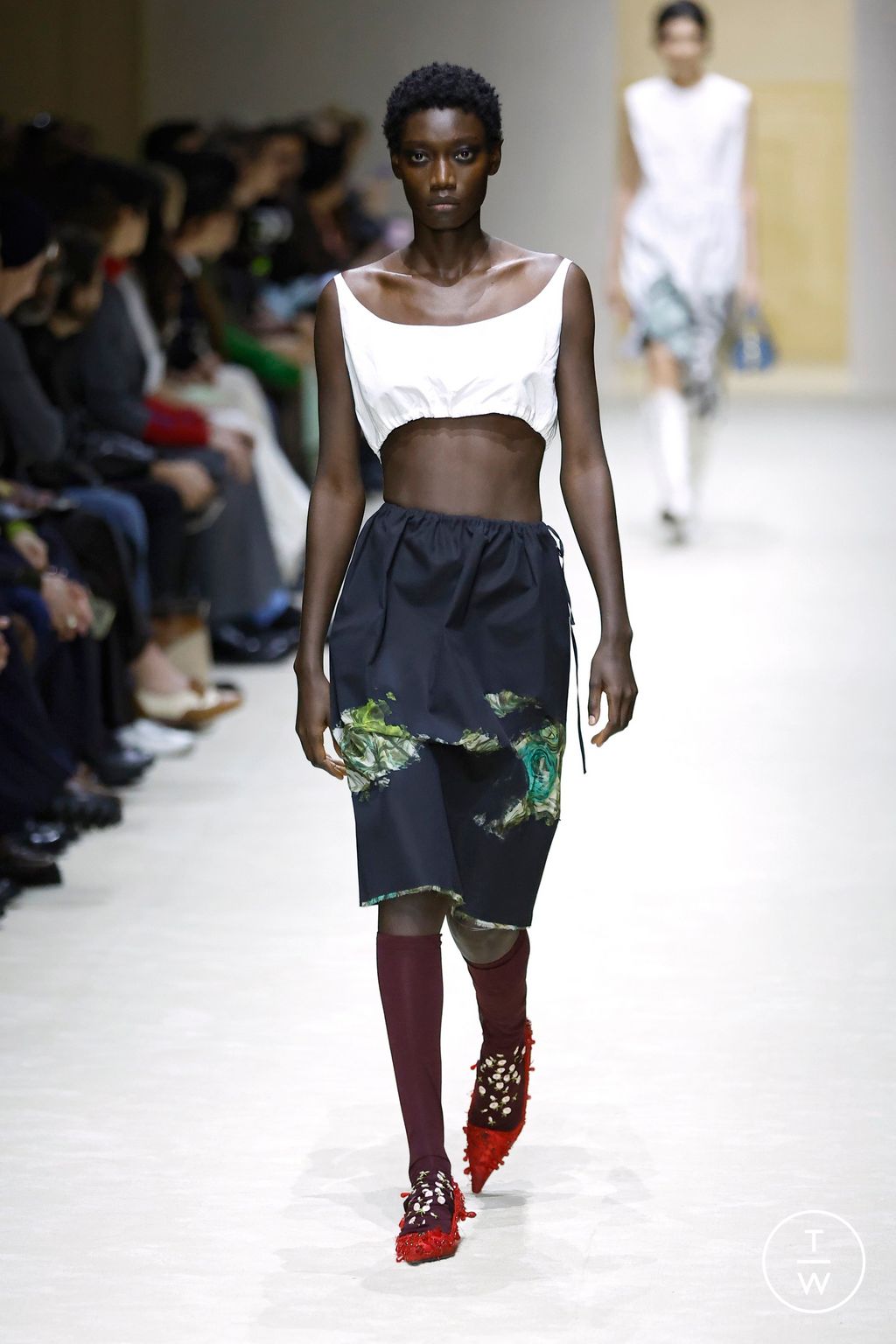 Fashion Week Milan Fall/Winter 2026 look 59 from the Prada collection womenswear