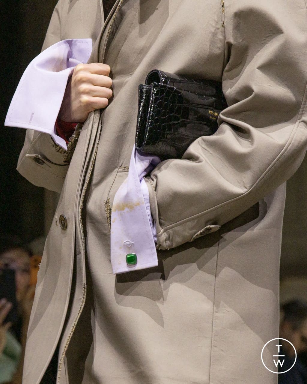 Fashion Week Milan Fall/Winter 2026 look 4 from the Prada collection womenswear accessories