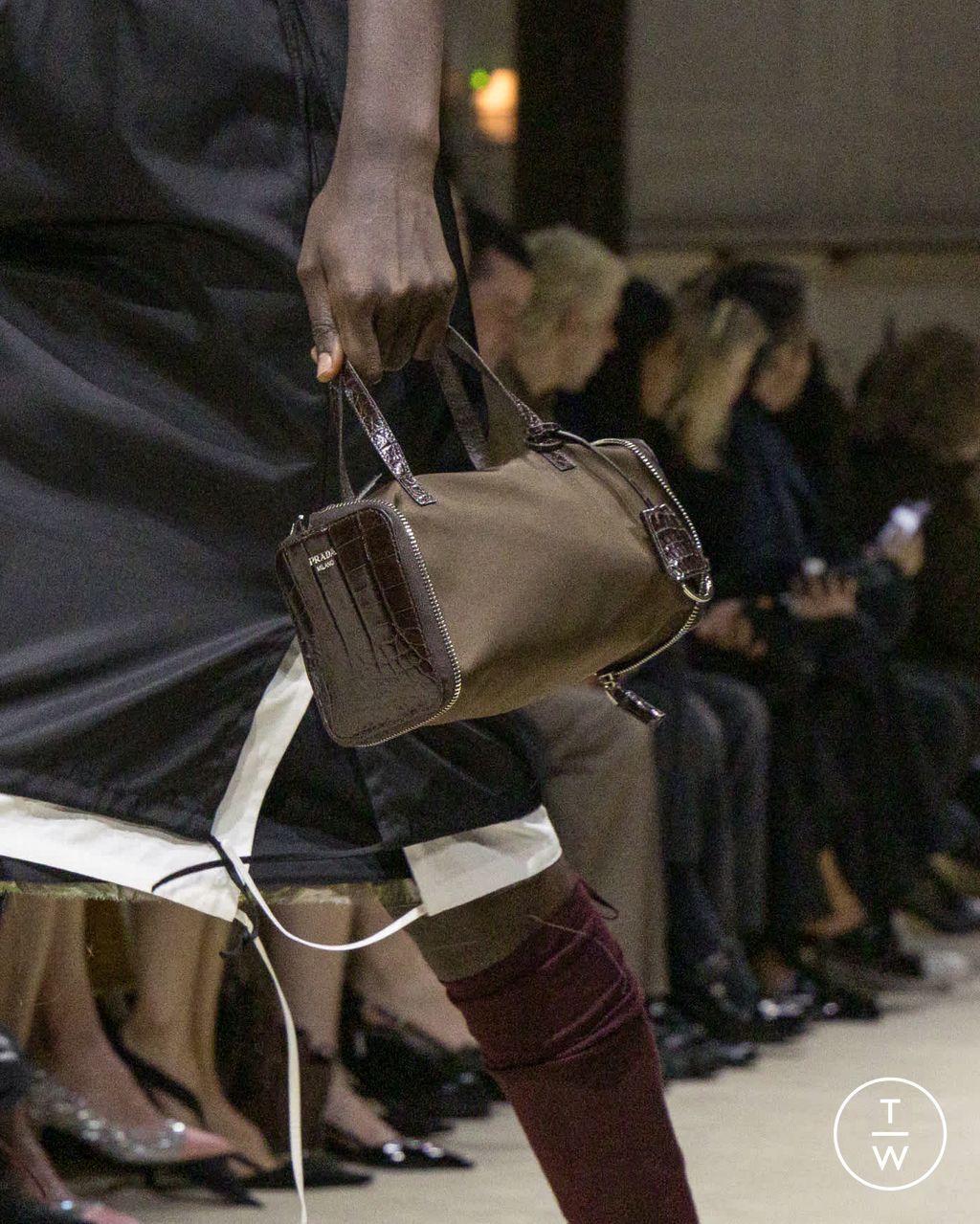 Fashion Week Milan Fall/Winter 2026 look 90 from the Prada collection womenswear accessories